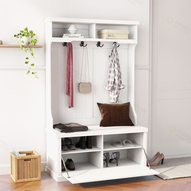 Modern large-capacity entry shoe cabinet porch cabinet multi-functional white shoe rack storage shelf