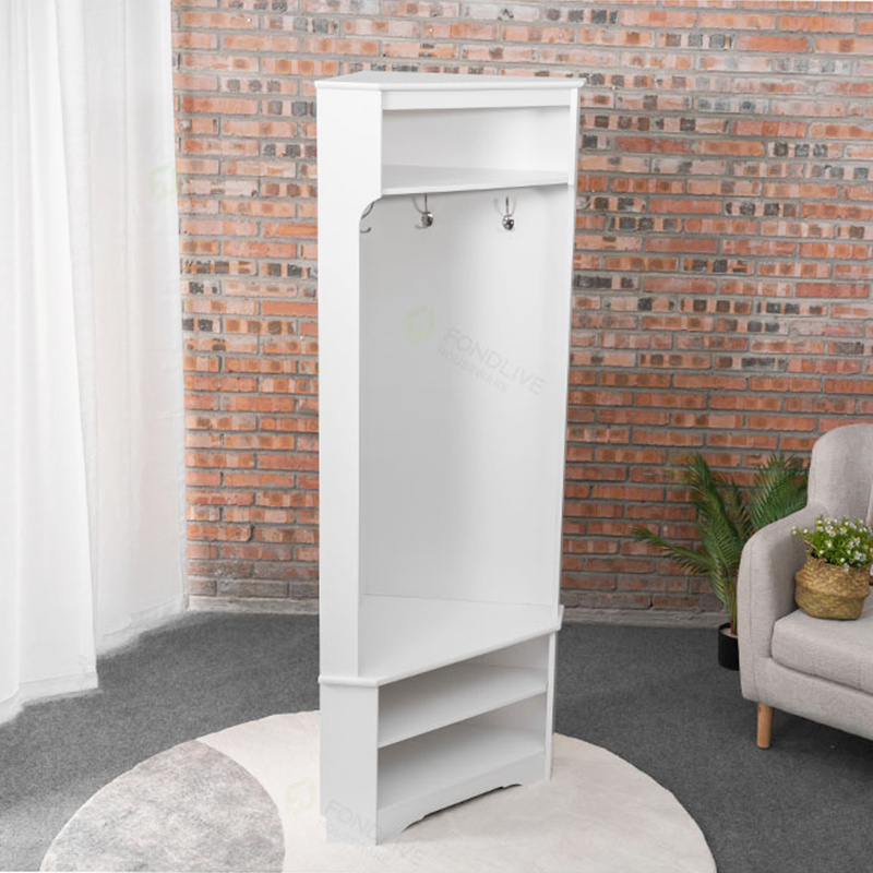 New arrival novel design reasonable wholesale price corner shoe cabinet rack with hook seat for entryways cabinet