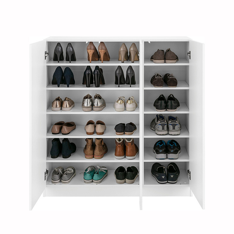 Entrance luxury 3 door 6 layer big shoe cabinet rack and stands console table with shoes rack