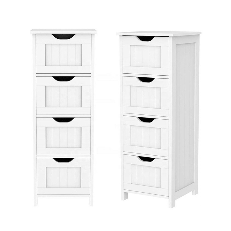 Slim narrow tall bedroom chest of four drawers cabinet white wooden storage organizer cube chest suppliers