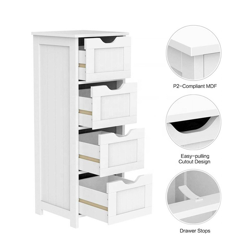 Slim narrow tall bedroom chest of four drawers cabinet white wooden storage organizer cube chest suppliers