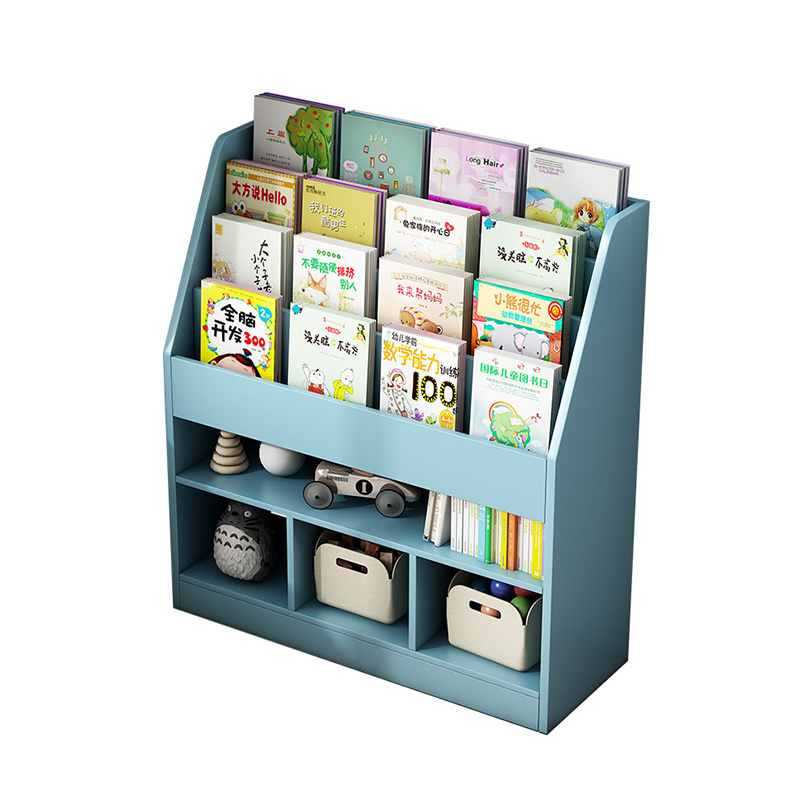 Kindergarten classroom kid home furniture montessori wood book display shelves bookcase bookshelf holder