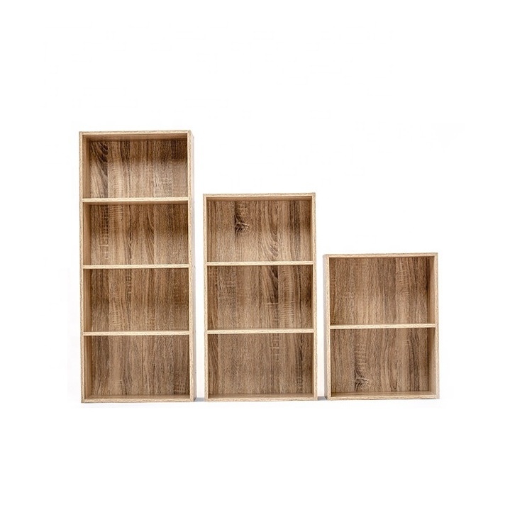 Modern tier bookshelf cube shelves & units wood color bookcase with storage living room wooden display shelving unit