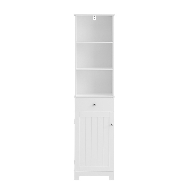 European modern design low price floor free standing wood bathroom small narrow storage drawers cabinet