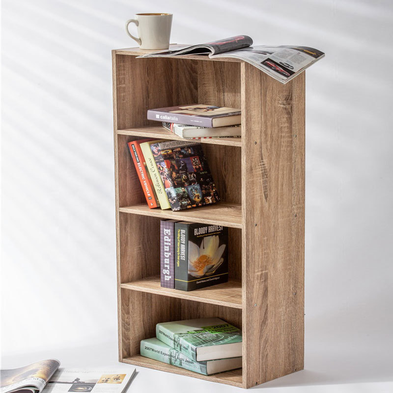 Modern tier bookshelf cube shelves & units wood color bookcase with storage living room wooden display shelving unit