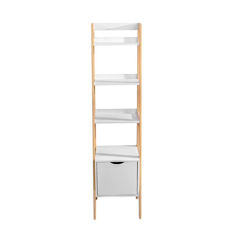 Free samples wooden 4-tier plant stand book shelf display storage holders racks & shelving units with drawer