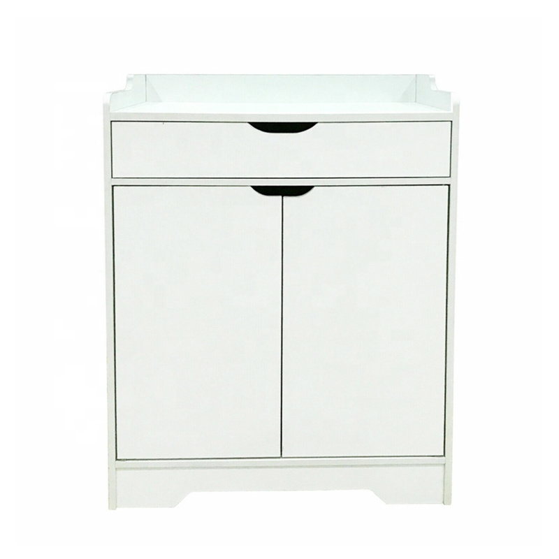 Low price household white door 3 tier closed shoe cabinet rack cupboard organizer storage with drawer bedroom