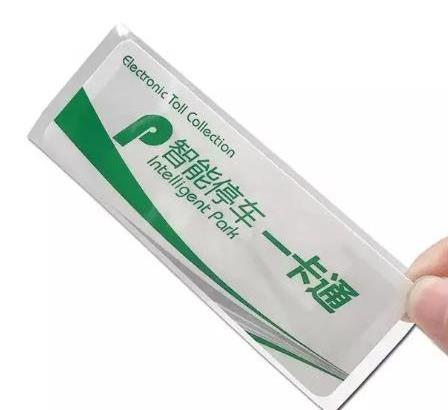 Low cost RFID adhesive automotive windshield tag paper Key sticker Vehicle UHF windshield tag