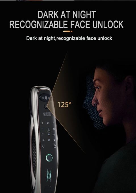 New Arrival WiFi 3D Smart Face Access Control Door Lock Face Recognition Door Lock with Tuya APP