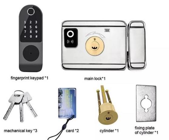 Mechanical Door Electric Rim Combination Wireless Digital Electronic Fingerprint Wifi Door Lock