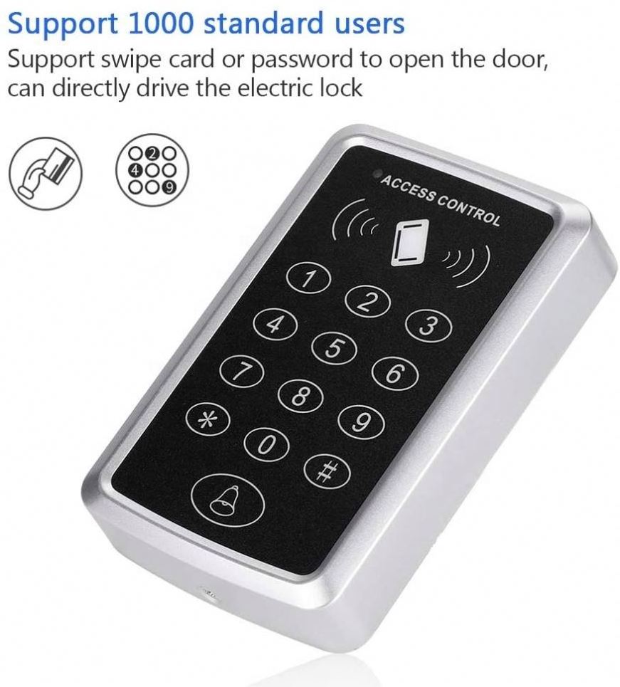 Access Control RFID 180kg Magnetic Lock 12V Power Supply Exit Button Full Set Access Control Kit Door Entry System