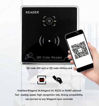 Wiegand interface 125Khz 13.56MHZ ISO14443A protocal 1D 2D Qr code scanner and RFID QR Code access control reader