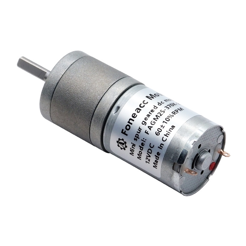 High Torque Low Noise Gm25-370 25mm Dc 3v-24v Dc Gear Motor With Encoder