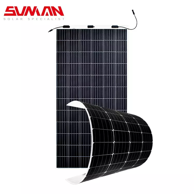 375W 350W 400W 410W 430W SUNMAN Flexible Solar Panel All Black ETFE Flexible Solar Panel PV Solar Module Energy System