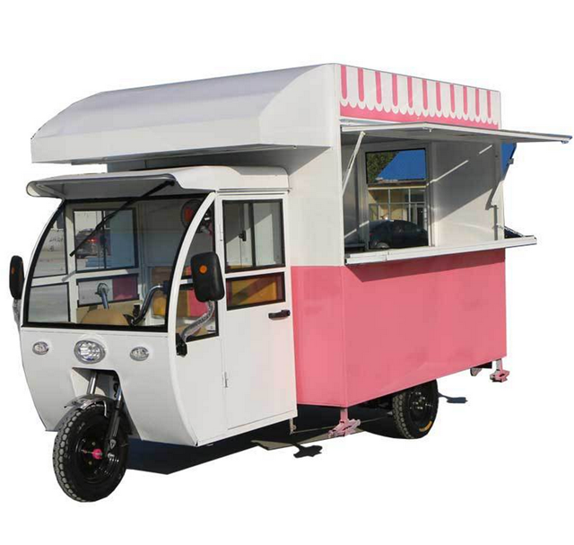 Electric food tricycle 3 wheels mobile food car for BBQ ice cream hot dog/Hot dog tricycle food cart