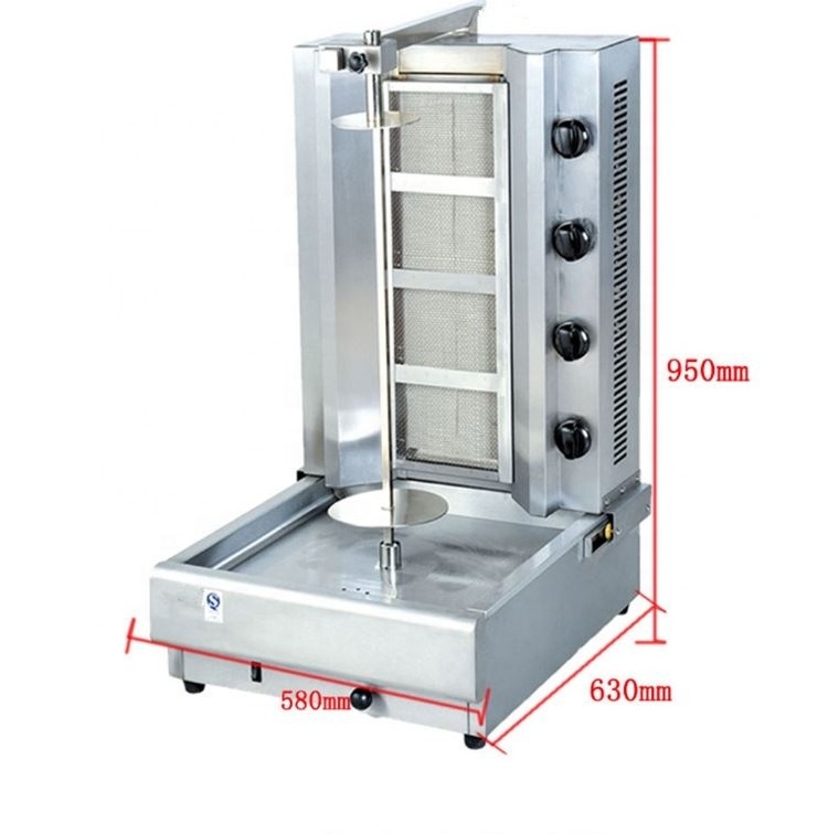 Commercial Shawarma Machine For Sale In Sri Lanka/Stainless Steel LPG gas chicken shawarma/Doner Kebab Machine