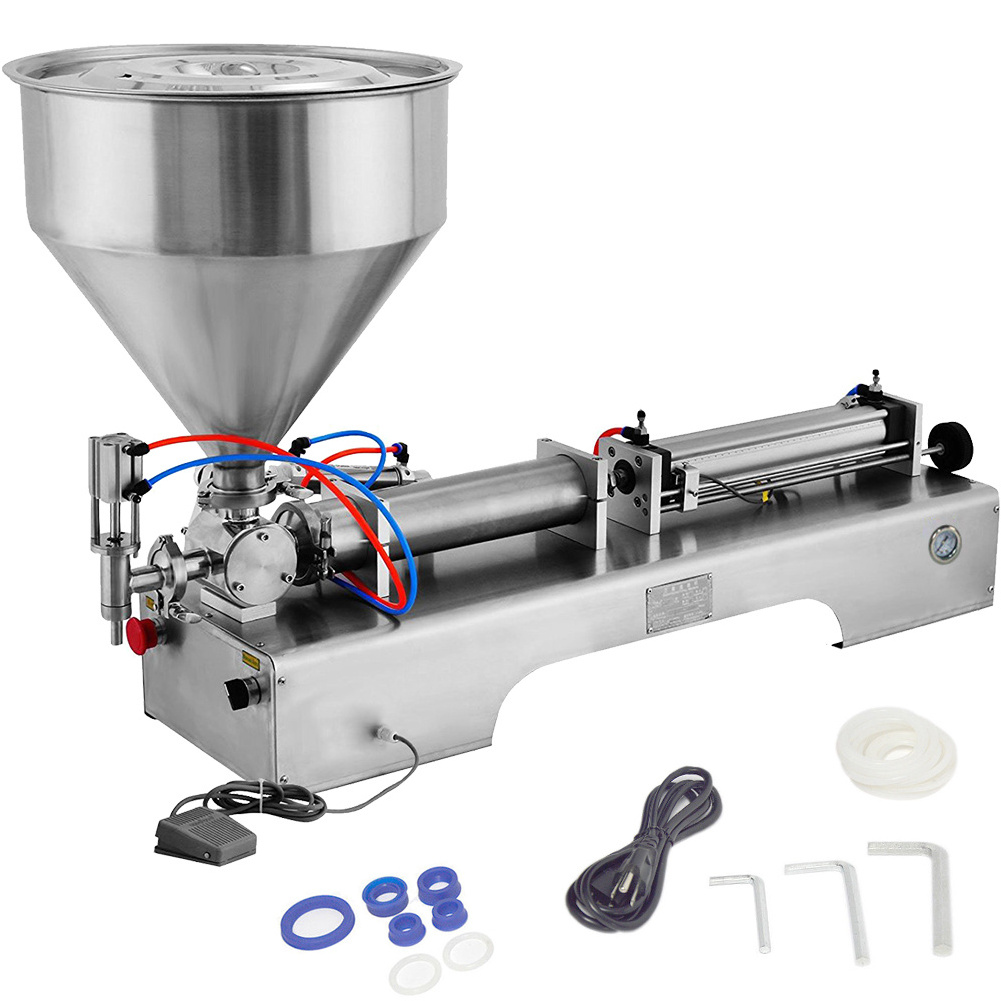 Semi-automatic Horizontal Pneumatic Piston Filler /liquid and Paste Dispenser Juice Filling Machine Bottles Filling Water Glass