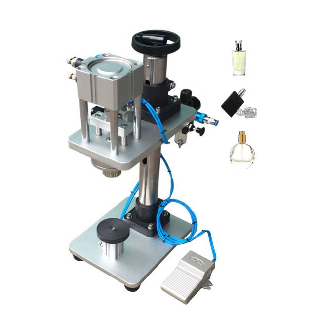 Crimp & Seal Perfume Machine Metal Capping Press for Bottles Bags & Cans for Beverage & Chemical Filling & Sealing Air-Filled