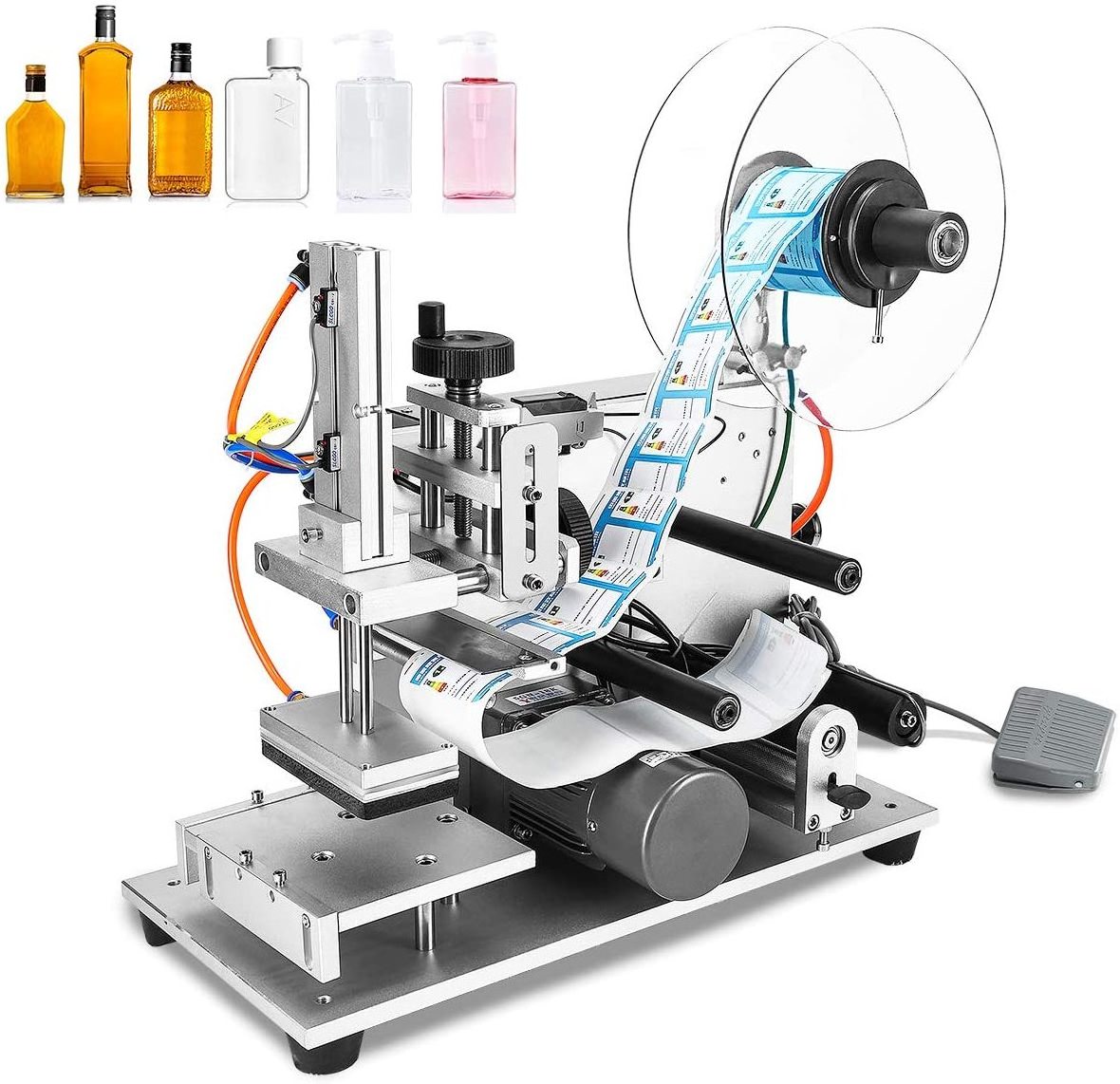 Semi Automatic Flat Bottle Labeling Machine Small label applicator label machine for flat surface