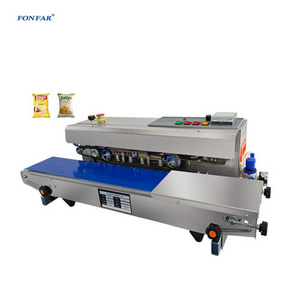 New Design Nitrogen Air Gas Flushing Suction Exhaust Bag Heat Packing Date Coding Sealing Machine Continuous Sealer