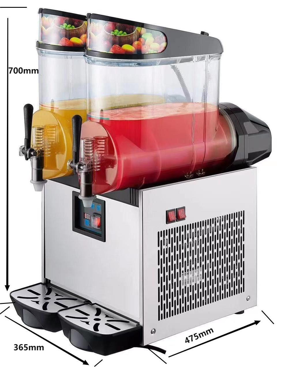 Stable Quality Slushy Machine 12L x 2 Daiquiri Machine Commercial Double Bowl Frozen Drink Slush Machine