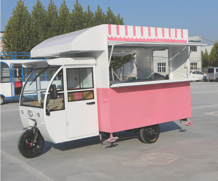 Electric food tricycle 3 wheels mobile food car for BBQ ice cream hot dog/Hot dog tricycle food cart