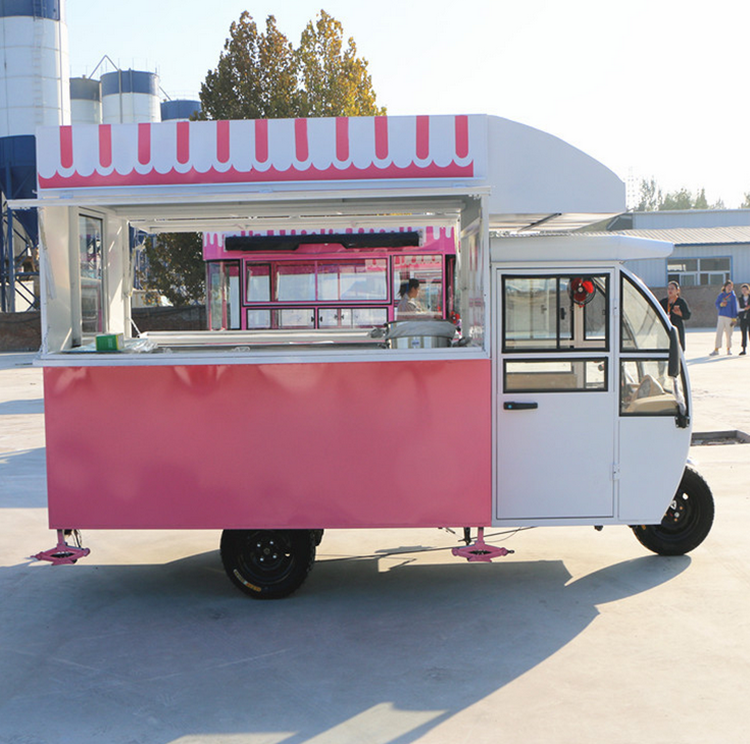 Electric food tricycle 3 wheels mobile food car for BBQ ice cream hot dog/Hot dog tricycle food cart