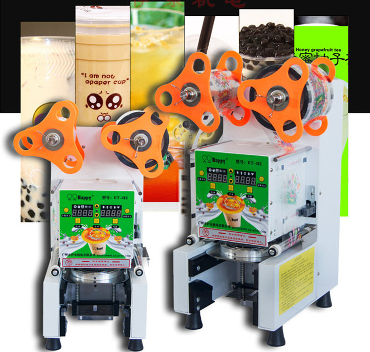 Factory price tea yogurt milk cup sealing machine plastic paper cup sealing machine automatic cup sealing machine