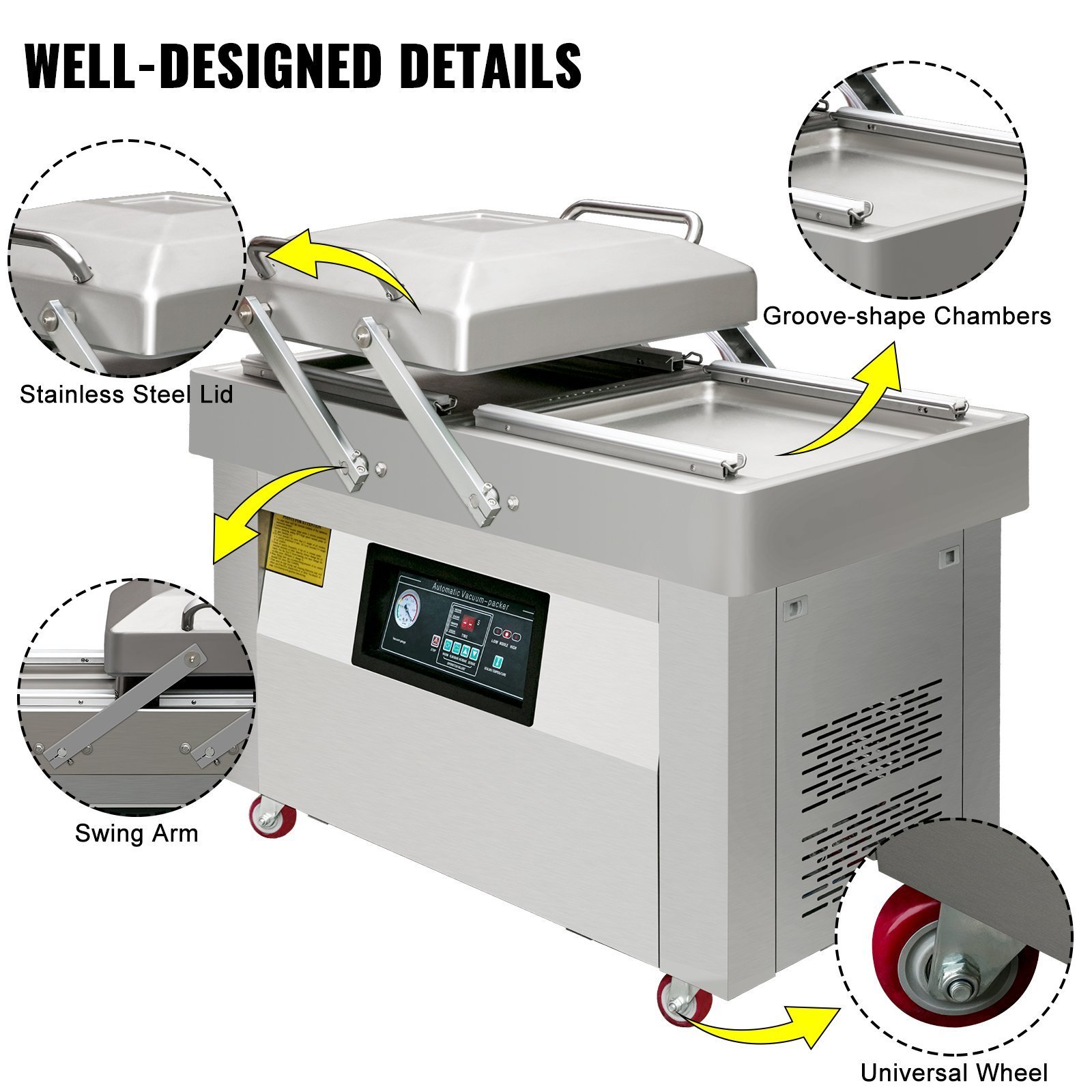 High Quality Meat Fish DZ500 Two Chambers Vacuum Packaging Machine/vacpack Selladora Electric Provided Philippines Automatic 170