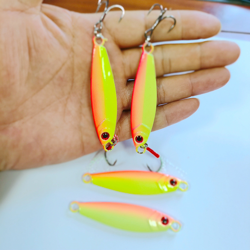 New OEM Slow Pitch Jigging Lure 7g 10g 15g 20g 25g 30g fishing jigs saltwater jig lure with double hooks