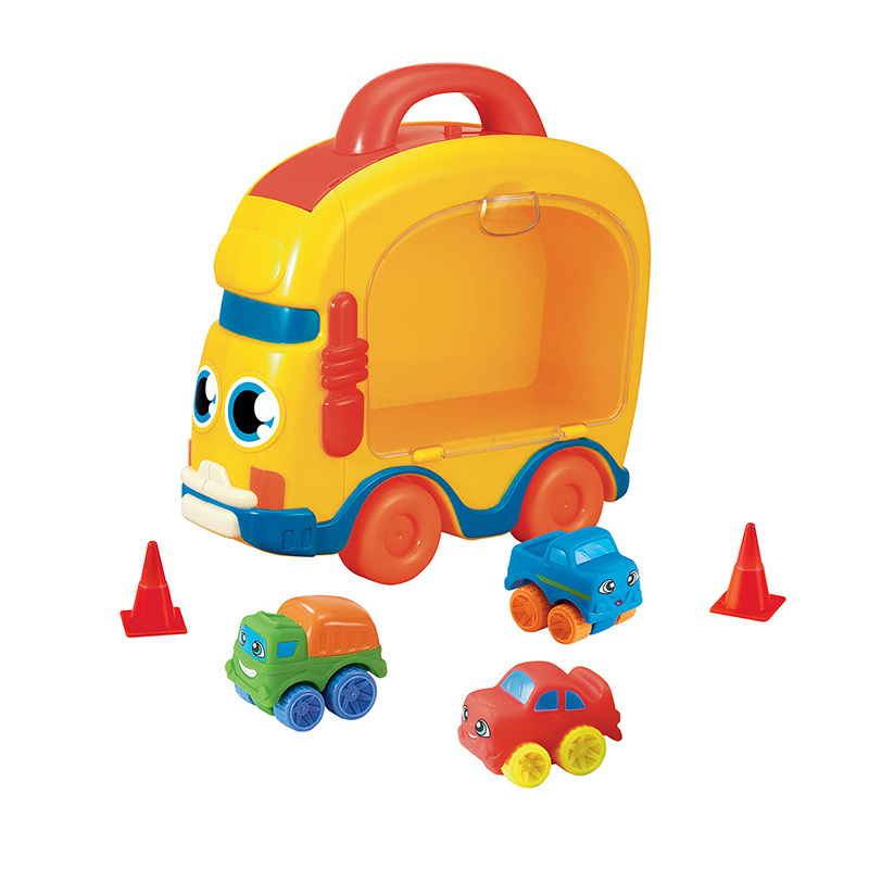 Hot Selling Educational Baby Wheels Cartoon Diecart Mini Car Toys Cars And Trucks Cargo Container Toy Vehicle for Toddlers