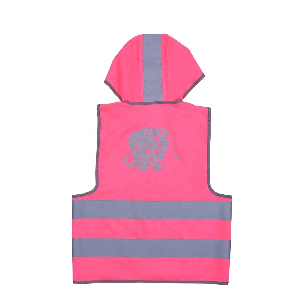 Ansi Level 2  Hi Vis Apparel Reflective Vests Hat Pink School Child Safety Vest