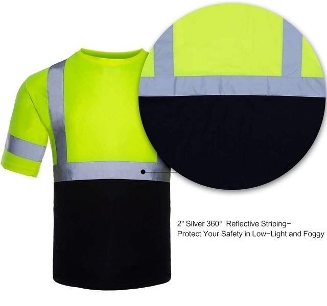 Type R Work Wear Quick Dry T-Shirt High Visibility Clothing Men'S Construction Hi Vis Reflective Shirts