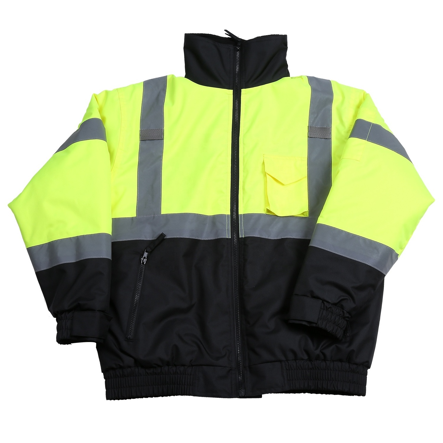 Free Shipping Hi Viz Workwear Bomber Security High Visibility Winter Waterproof Safety Work Jacket