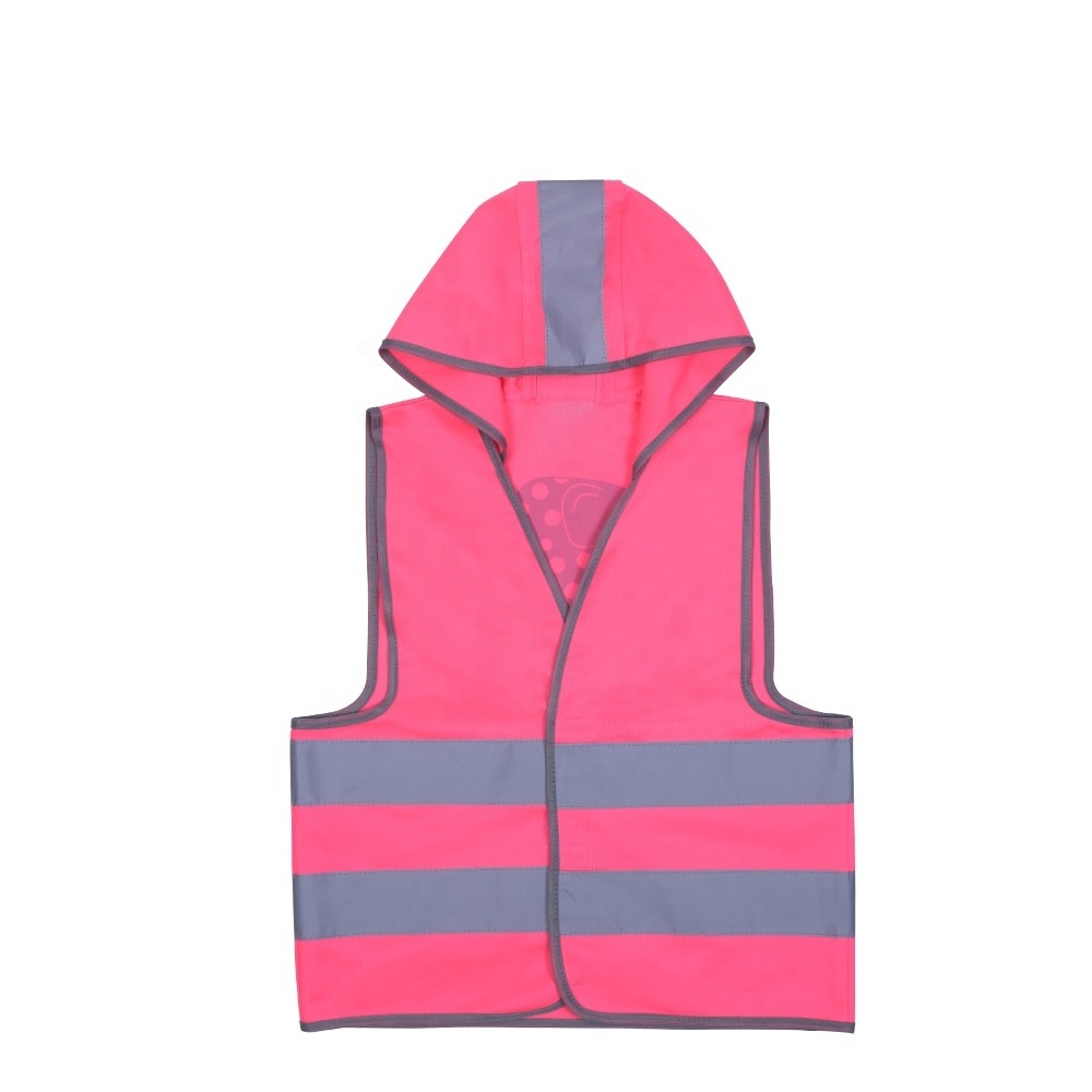 Ansi Level 2  Hi Vis Apparel Reflective Vests Hat Pink School Child Safety Vest