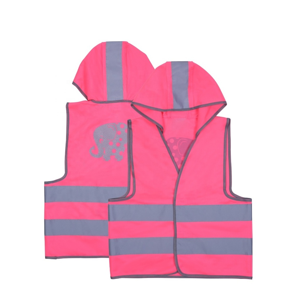 Ansi Level 2  Hi Vis Apparel Reflective Vests Hat Pink School Child Safety Vest