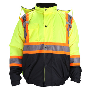 Hi Vis Striped Work Reflective Workwear High Visibility Class 3 Safety Jacket