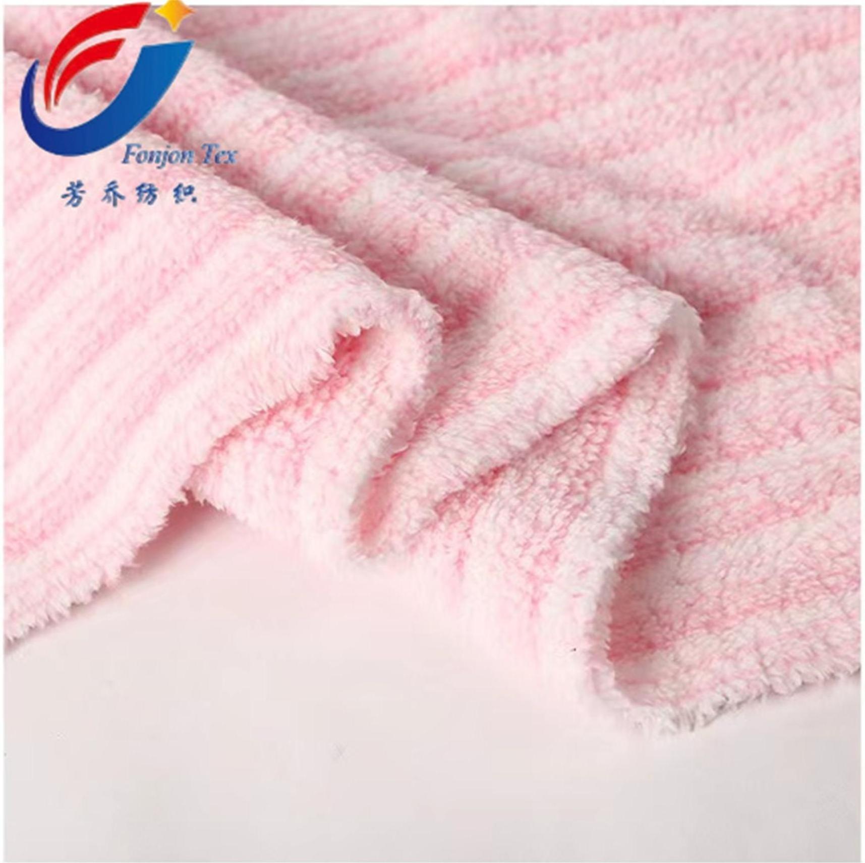 wholesale   boa fur cationic  sherpa fleece fabric  for pajamas blanket winter jacket