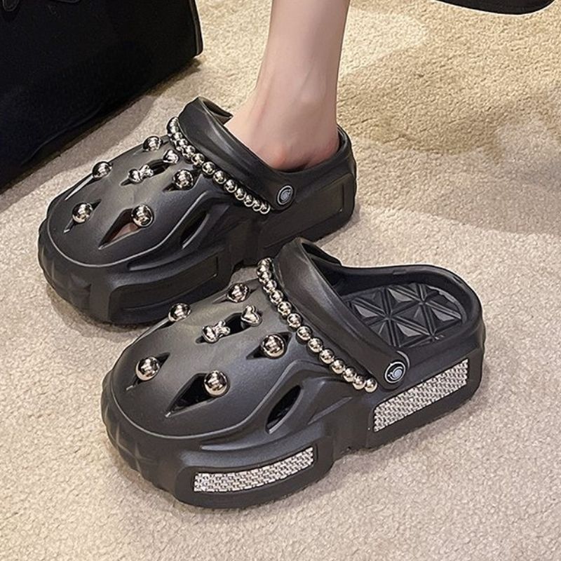 Sandalia Plataforma Comfortable Bling Rhinestone Thick Sole Summer 2023 Platform Sandals for Women