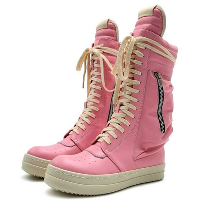 Unisex Autres Chaussures Pocket Fashion Leather High Top Sneakers Leather Trendy Luxury Pink Platform Boots for Women&Men