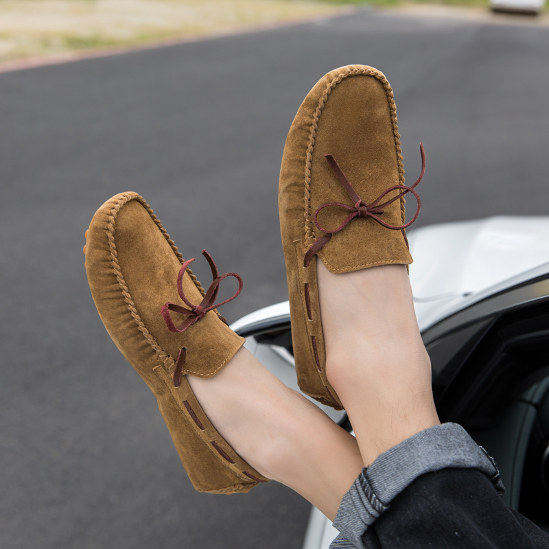 Genuine Cow Leather Large Size 47 Driving Shoes Casual Loafers Leisure Men Moccasin Shoes