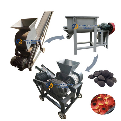 Easy operation 1000kg/h Compressed coal production line charcoal briquette making machine