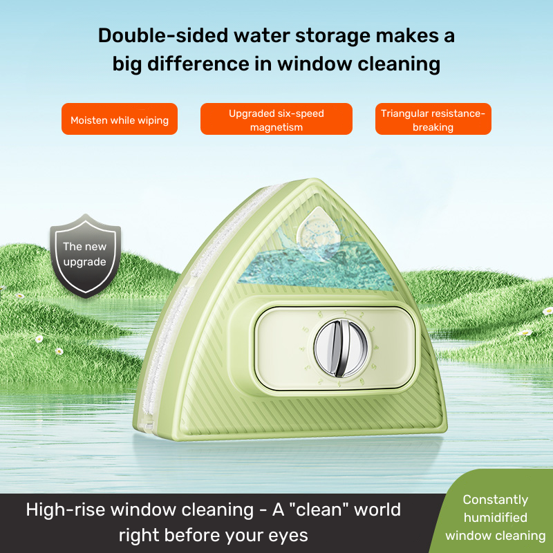 Automatic water discharge Strong magnetic force adjustable magnetic double faced window cleaner glass cleaning wiper