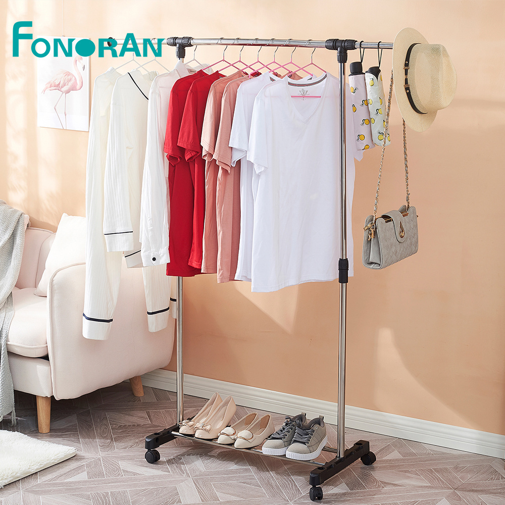 Space saving extension hanging stainless steel metal clothes drying racks