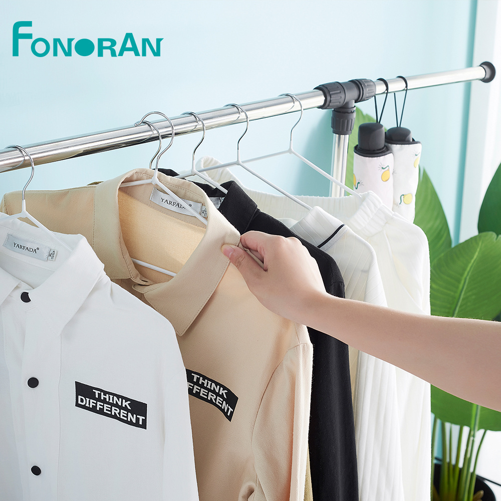 Rotating metal laundry garment standing clothes hanger rack