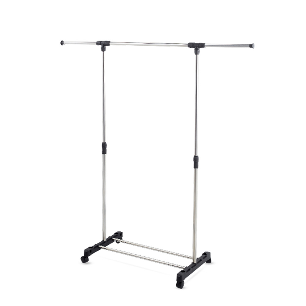 Stainless steel shop wardrobe stand steel foldable garment cloth hanger