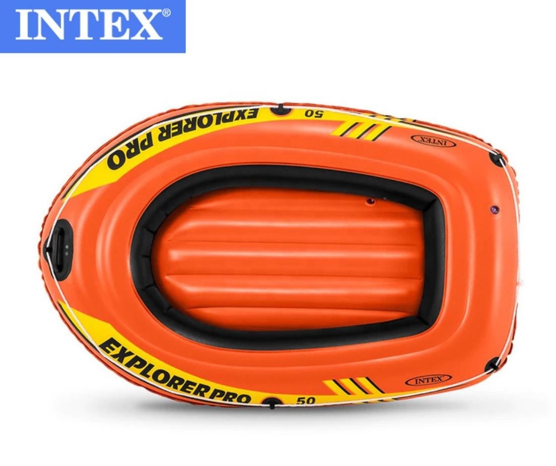 INTEX 58355 Small Pontoon Ships Accessories Water Racing Canoe Kayak Fishing Air Rib Boat Folding Inflatable Boat For Sale