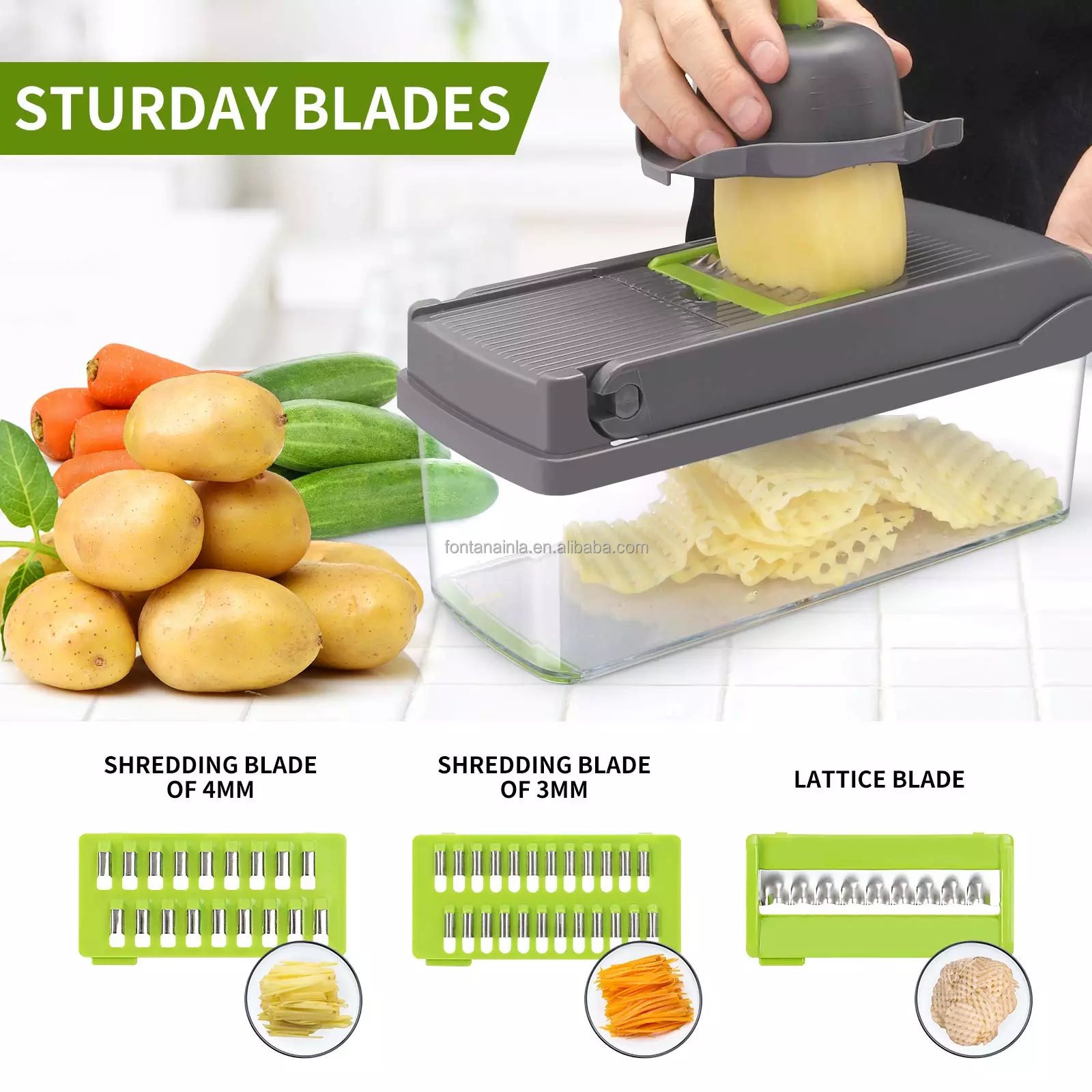 Vegetable Slicer Hand Operated Vegetable  Slicer Veggie Chopper Food Chopper Onion Cutter Vegetable Slicer