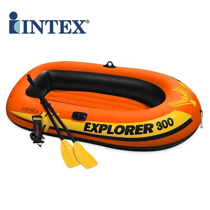 INTEX 58355 Small Pontoon Ships Accessories Water Racing Canoe Kayak Fishing Air Rib Boat Folding Inflatable Boat For Sale