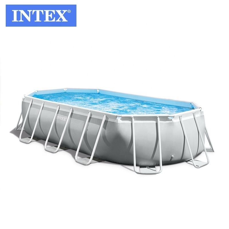 Intex 26798 16FT6IN X 9FT X 48IN PRISM FRAME OVAL POOL Adult Swimming Pool Set Above Ground Swimming Pool